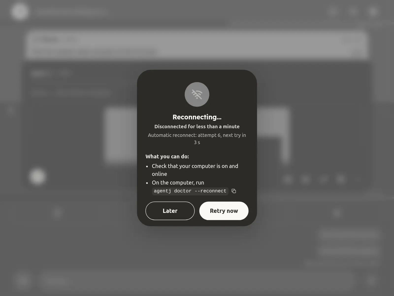 Two messages sent offline wait above the message box
