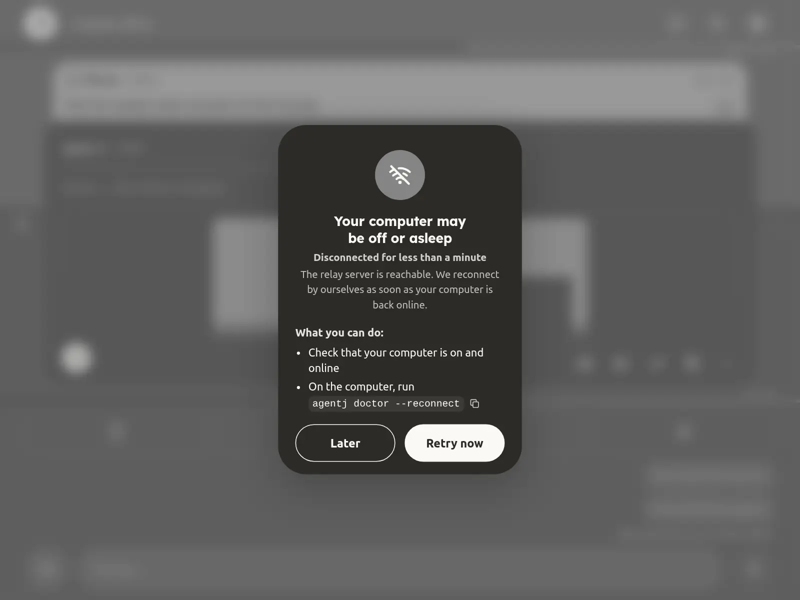 Grey: the computer is offline
