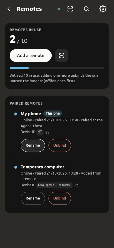 Remove a remote after leaving