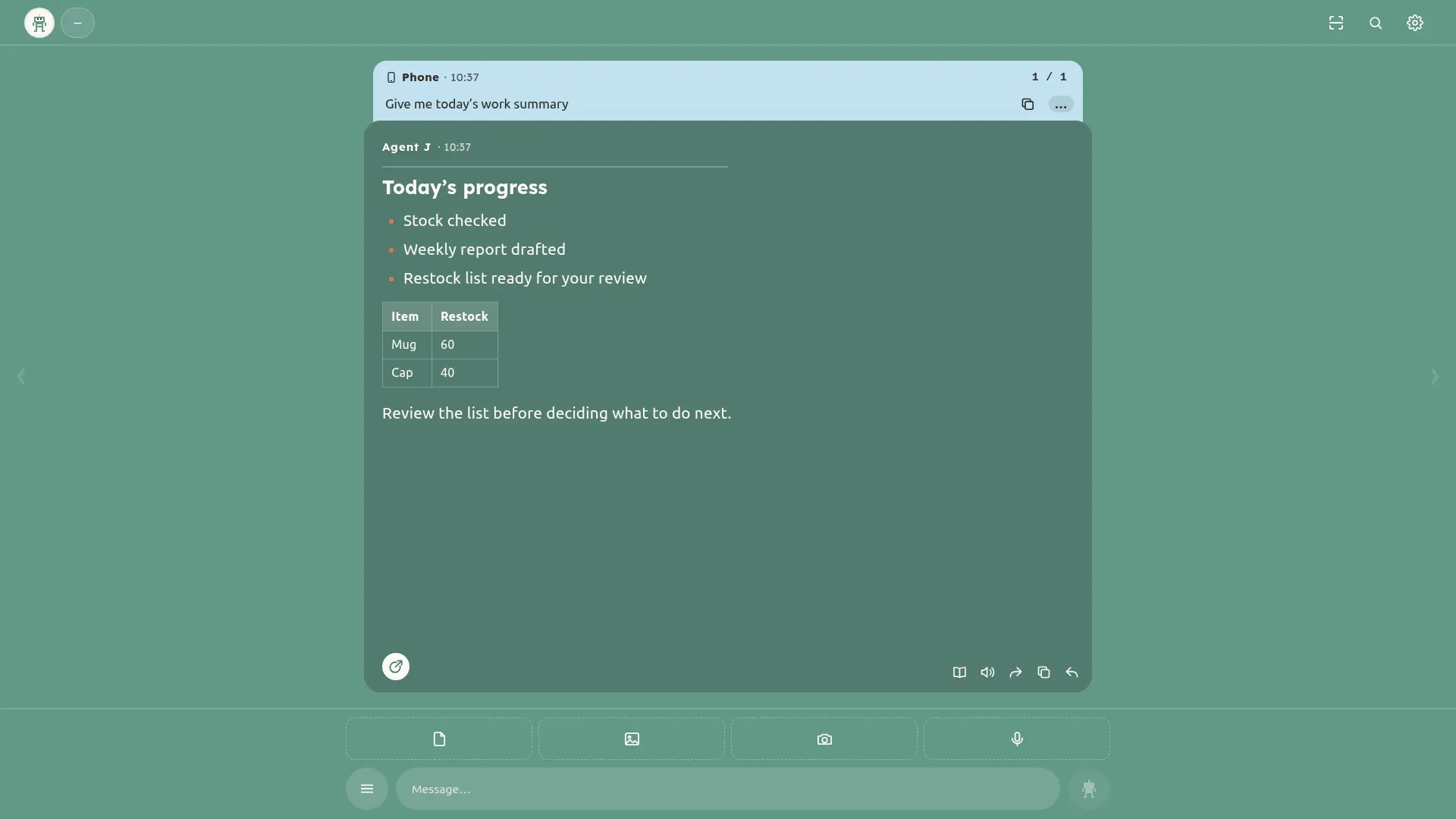 TV browser layout